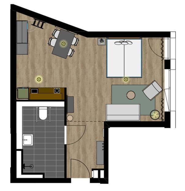 Black F Tower - Serviced Apartments Freiburg im Breisgau Rom bilde